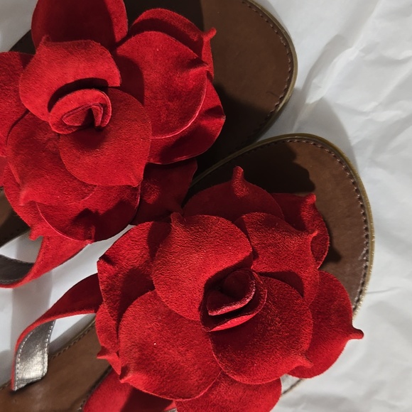 Red Floral Women's Sandals - Picture 6 of 6